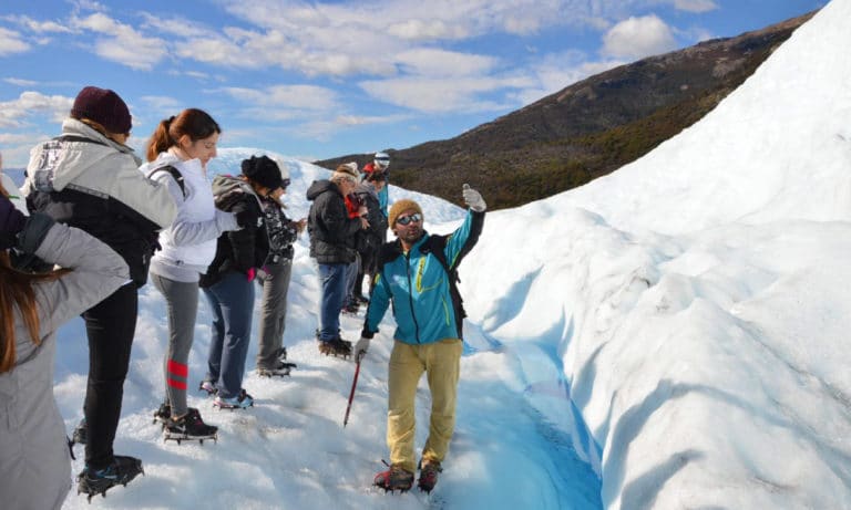 People trekking on Perito Moreno Glacier