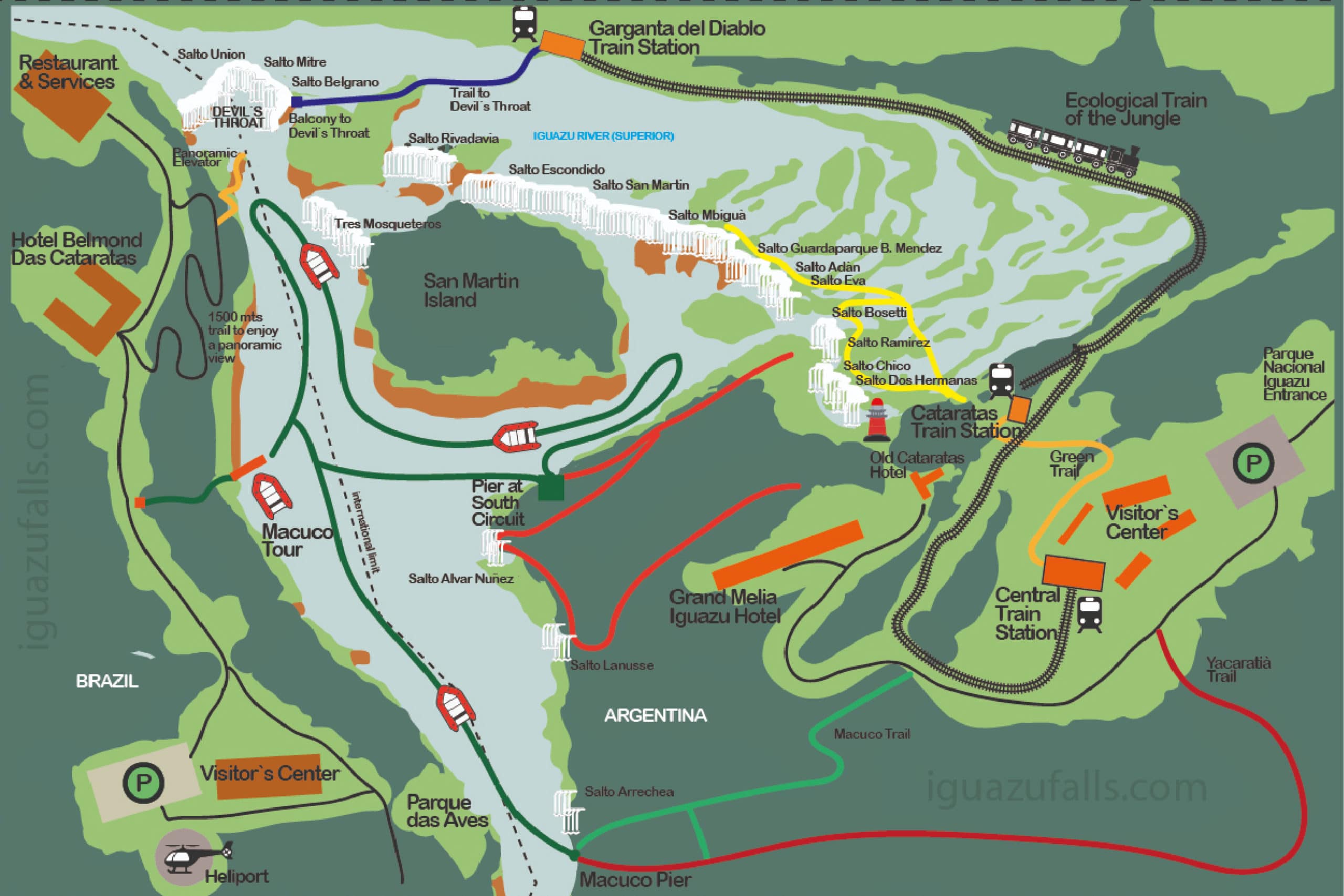 Iguazu Falls Map