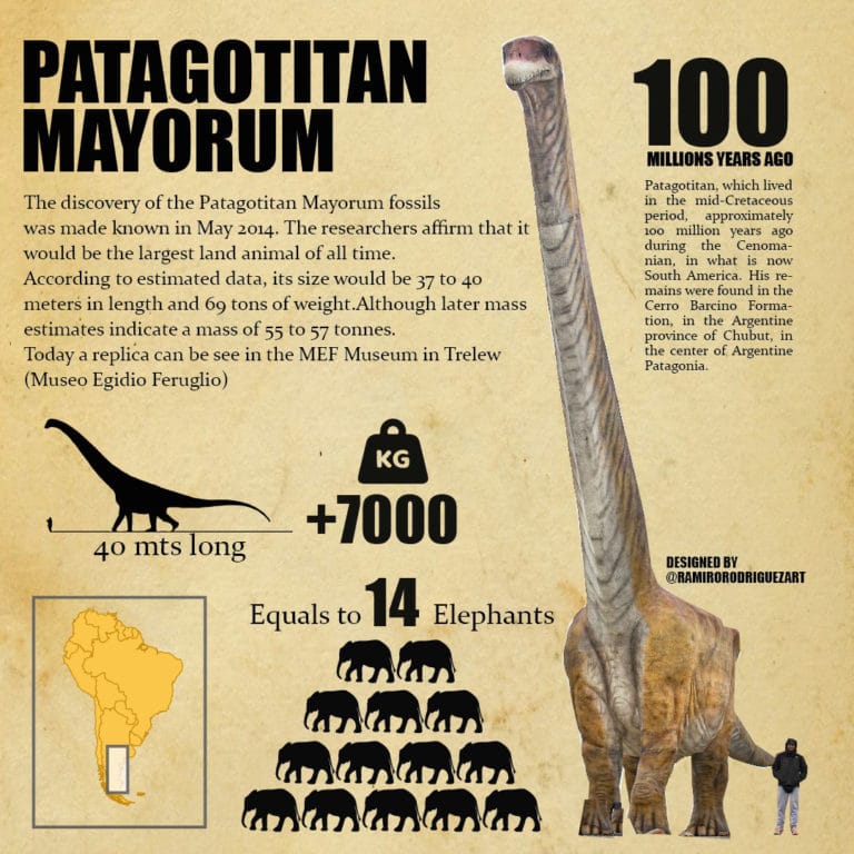 Patagotitan Mayorum in Patagonia. The Biggest dinosaurs in the world