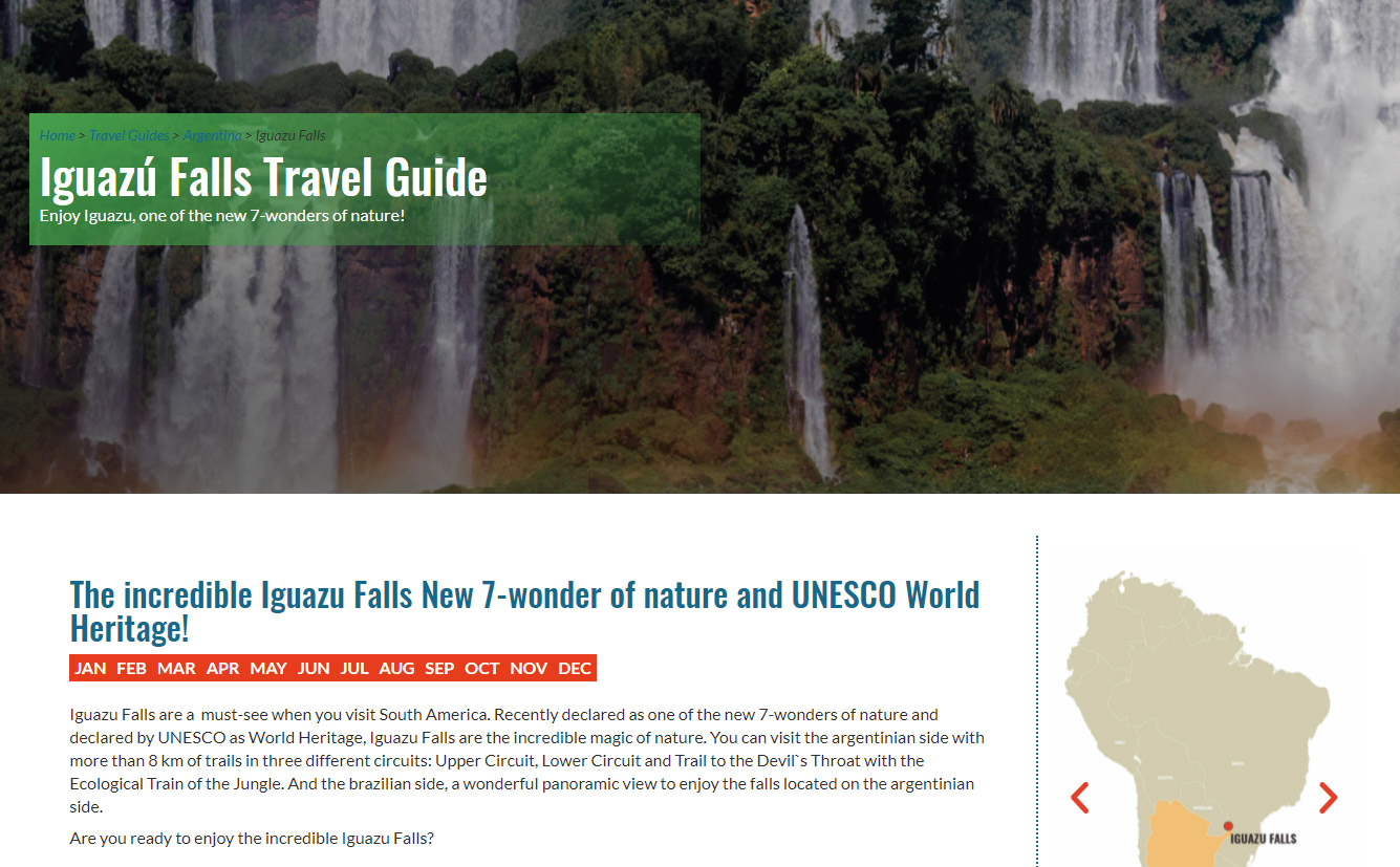 iguazu falls tourist map