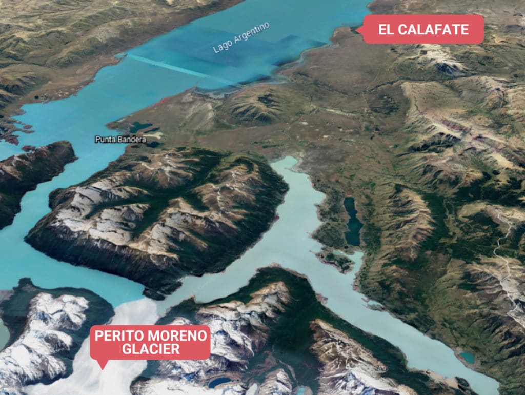 How far is Perito Moreno Glacier from El Calafate?