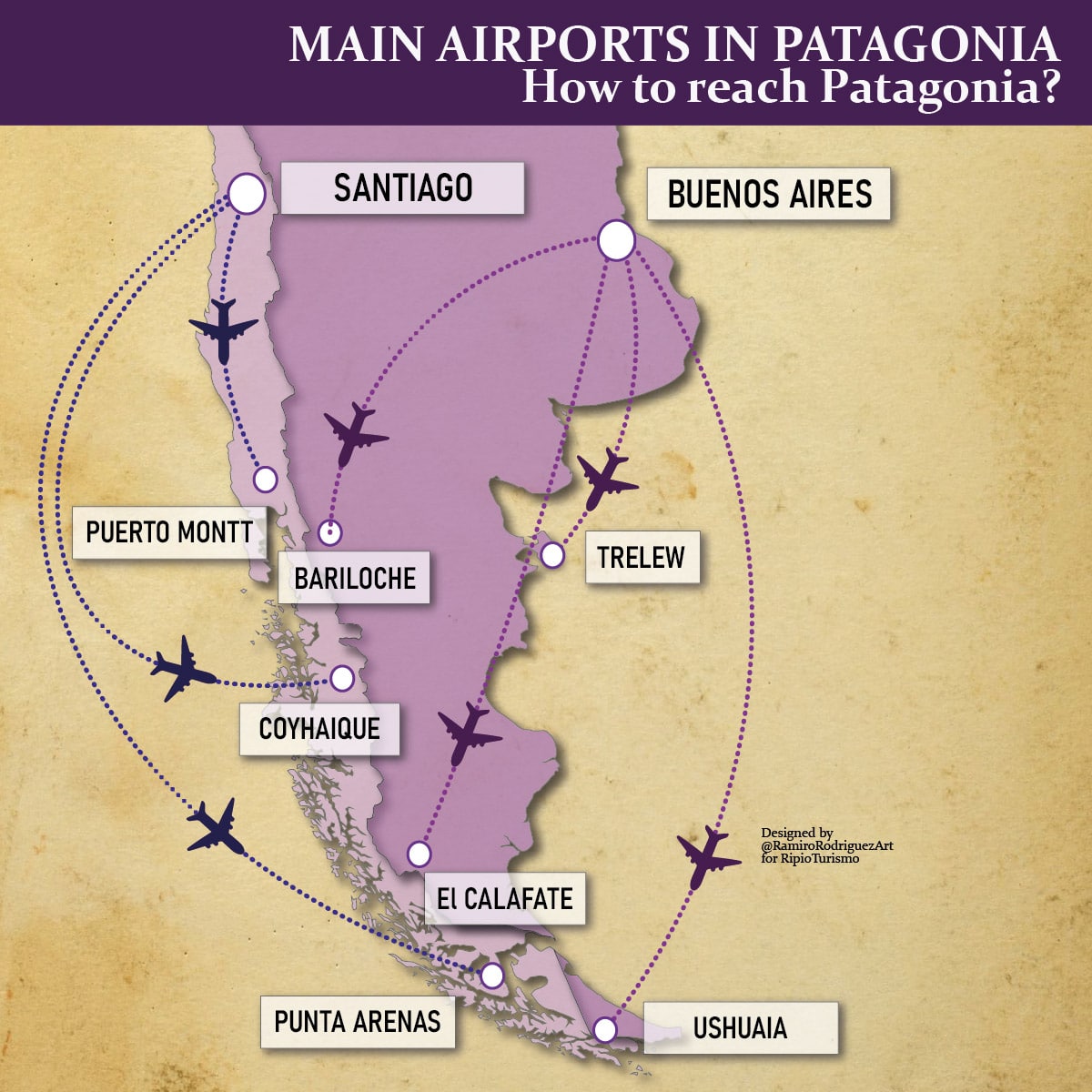 Regional location of the Patagonia Platform showing the most important