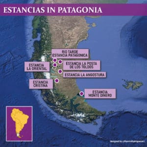 ESTANCIAS IN PATAGONIA MAP