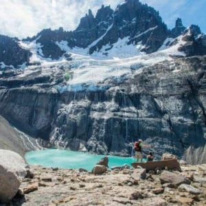 trekking to laguna verde