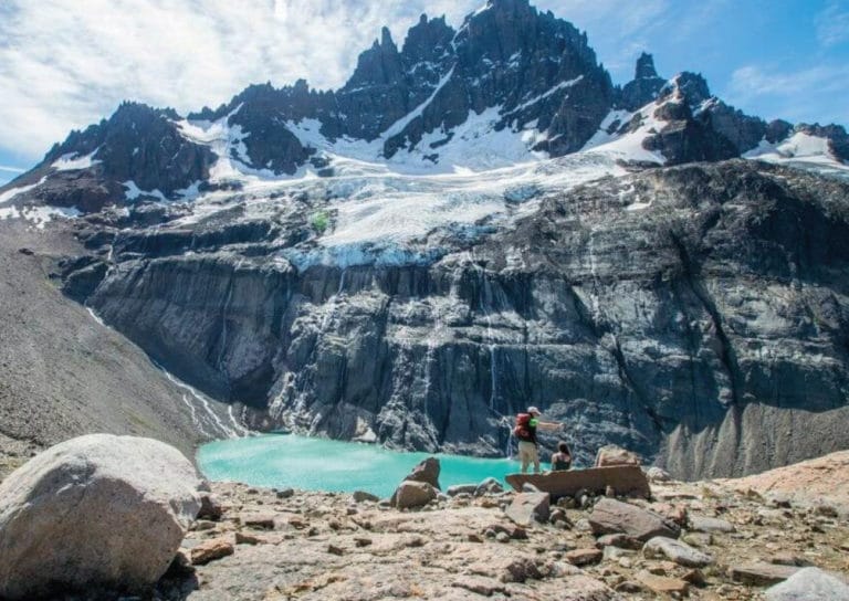 trekking to laguna verde