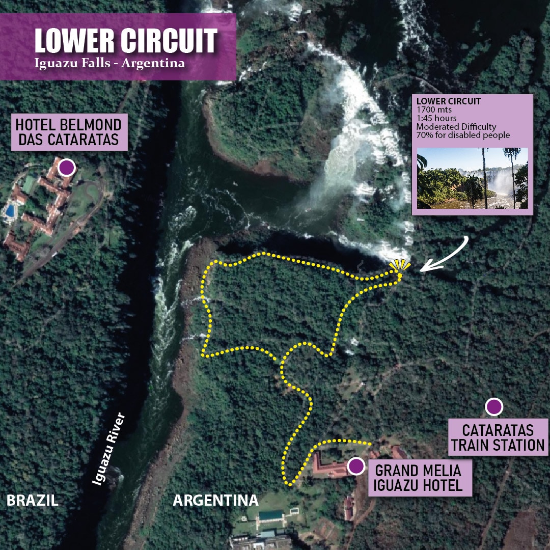 lower circuit iguazu falls map