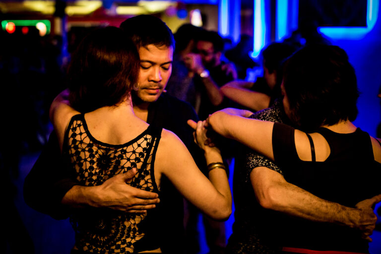 Tango Classes at a Milonga in Buenos Aires, Argentina.