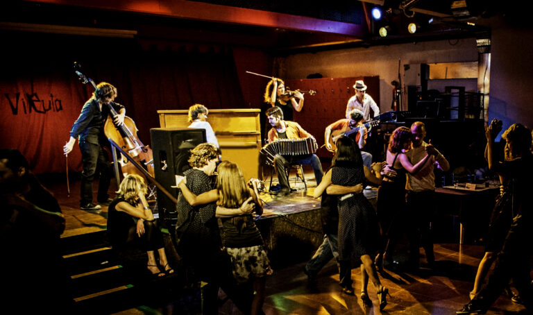 Tango Classes at a Milonga in Buenos Aires, Argentina.